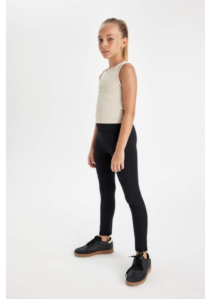 Kız Çocuk Standart Boy Siyah Tayt C9639A824AU