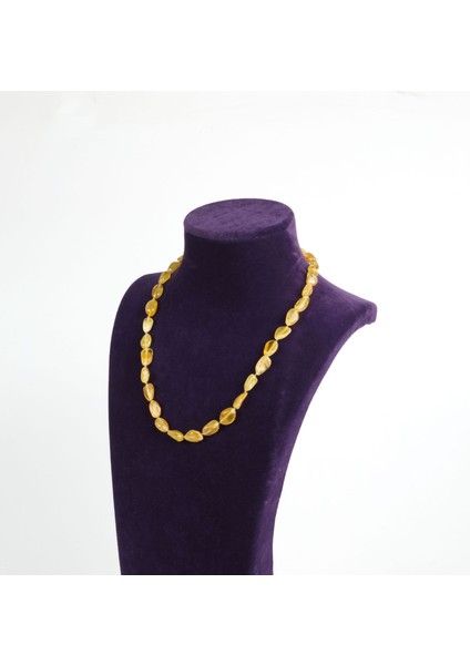 Doğal Damla Kehribar Kolye