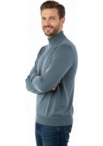 Erkek Kazak Balıkçı Yaka Yün Tarzı Dokuma Klasik Model Tam Kalıp fırsatları