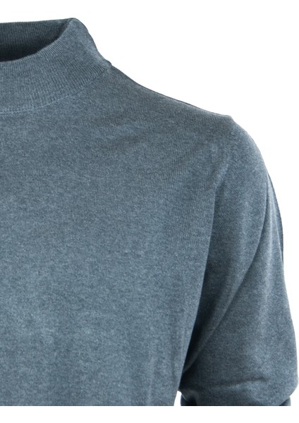 Erkek Kazak Balıkçı Yaka Yün Tarzı Dokuma Klasik Model Tam Kalıp