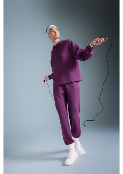 Fit Sporcu Jogger Eşofman Altı Standart Fit Modal Çift Cepli Basic Düz B1794AX24AU