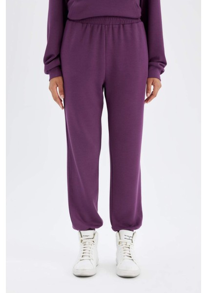 Fit Sporcu Jogger Eşofman Altı Standart Fit Modal Çift Cepli Basic Düz B1794AX24AU