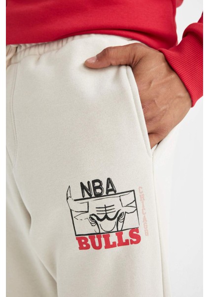 Fit Kalın Jogger Eşofman Altı NBA Chicago Bulls Standart Fit Cepli Düz Paça C9275AX24AU