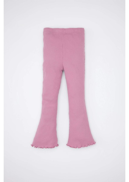 Kız Bebek 2'li Takım Kalp Desenli Sweatshirt Beli Lastikli İspanyol Paça Tayt D2860A524AU