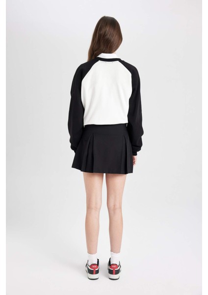 Coool Yüksek Bel Pamuk Astarlı Mini Etek C7581AX24AU