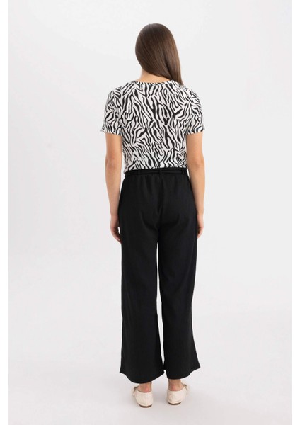 Culotte Geniş Paça Bürümcük Kapri D2175AX24SM