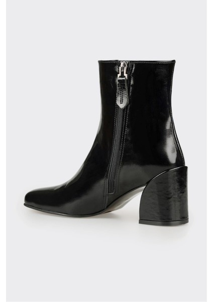 Siyah Deri Kadın Klasik Bot modelleri