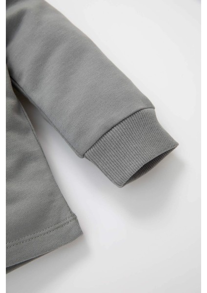 Erkek Bebek 2'li Takım Baskılı Sweatshirt Beli Lastikli Jogger Eşofman Altı D2937A524WN