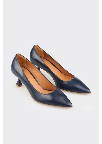 Lacivert Deri Kadın Stiletto fiyatları