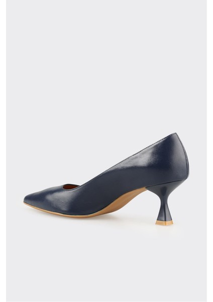 Lacivert Deri Kadın Stiletto modelleri