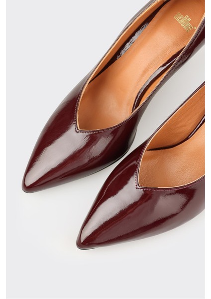 Bordo Deri Kadın Stiletto fırsatları