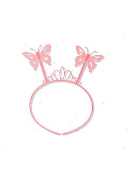 Toz Pembe Renk Kelebek Kanadı Tacı ve Sopası 50X37 cm fiyatları