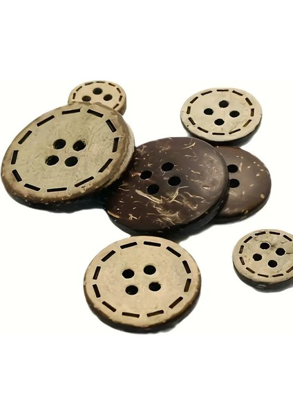 20'li Paket 20 Mm (2 CM) Ahşap Cocanat Cocanout Kokonat Hindistan Cevizi Düğme fiyatları