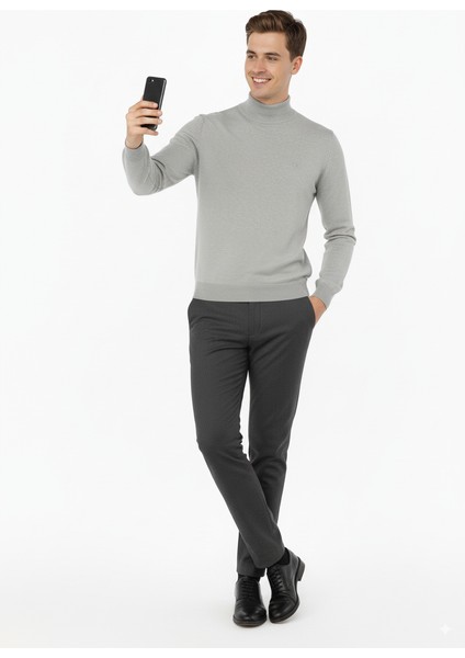 Erkek Kışlık Yarım Balıkçı Yaka Armalı Düz Renk Uzun Kollu Rahat Kesim Likralı Pamuklu Dokuma Kazak fiyatları