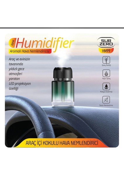 HM99 Otomatik Araç Içi Koku Difüzörü ⭐ Lazer Yıldız Projeksiyonlu Aroma Sistemi – Beyaz modelleri