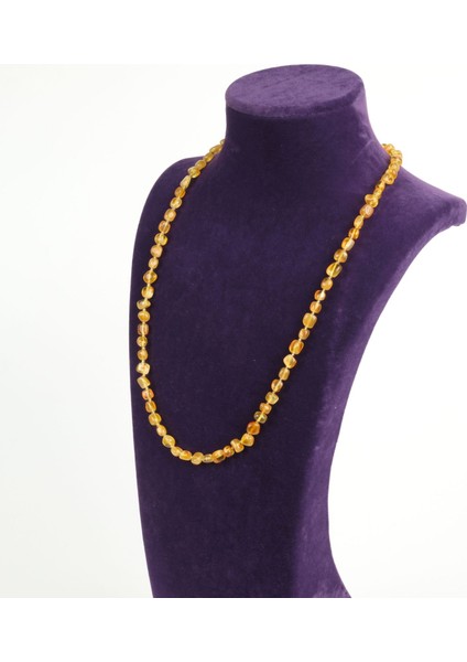 Doğal Damla Kehribar Kolye