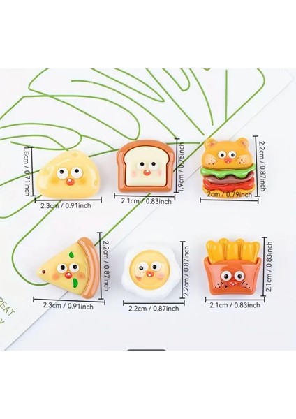 12 Adet Mini Burger & Patates Kızartması Süsleri - Sevimli Yemek Temalı, Anahtarlık ve Telefon Kılıf Dekorasyonu ,buzdolabı Mıknatısları modelleri