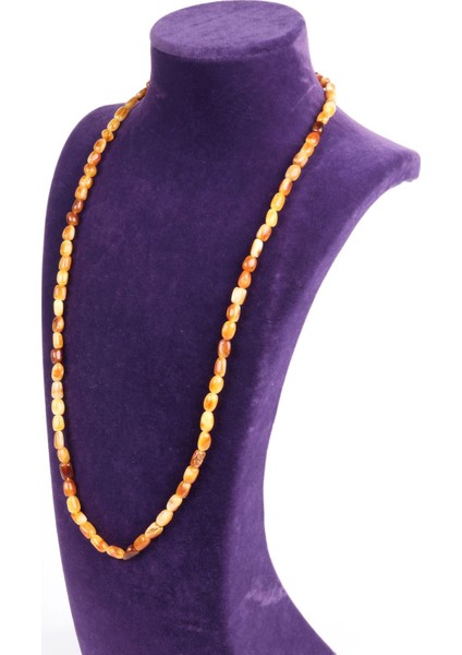 Doğal Damla Kehribar Kolye