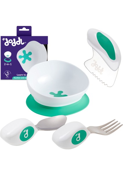 Vakumlu Kaymaz Mama Kasesi // Blw Çatal Kaşık Bıçak Seti Aqua fiyatları