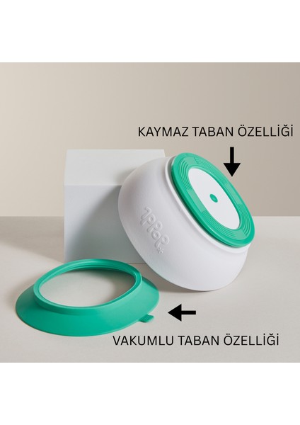 Vakumlu Kaymaz Mama Kasesi // Blw Çatal Kaşık Bıçak Seti Aqua fırsatları