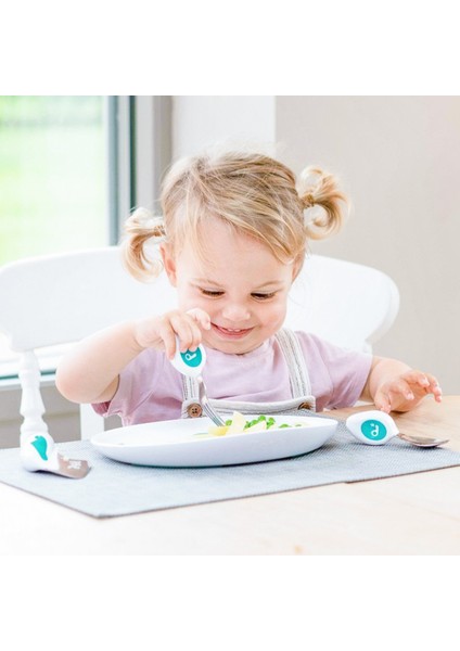 Vakumlu Kaymaz Mama Kasesi // Blw Çatal Kaşık Bıçak Seti Aqua indirimleri