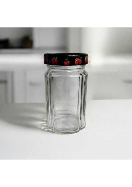 320 ml Derin Metal Kapaklı Cam Kavanoz 6'lı– Reçel, Bal, Marmelat ve Gıda Saklama Kabı