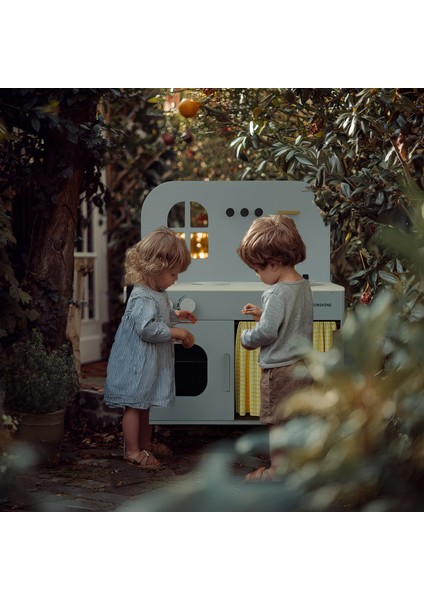 Montessori Doğal Ahşap Oyuncak Mutfak Seti Eğitici ve Güvenli Rol Yapma Oyuncağı Ihlamur Yeşil Kreş Oyuncakları indirimleri