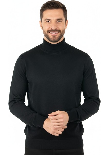 Erkek Kazak Balıkçı Yaka Yün Tarzı Dokuma Klasik Model Tam Kalıp fiyatları