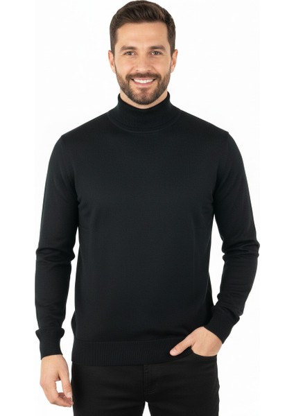 Erkek Kazak Balıkçı Yaka Yün Tarzı Dokuma Klasik Model Tam Kalıp fırsatları