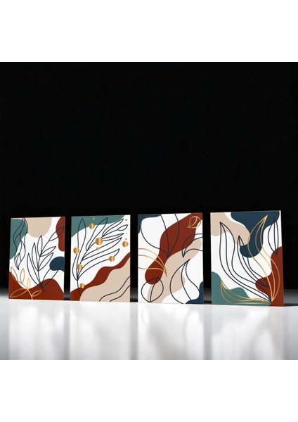 :temperli Cam Dörtlü Set Tablo, Tablo, Dörtlü Tablo, Uv Baskı, Cam Tablo, 4’lü Set, CDT002 fiyatları