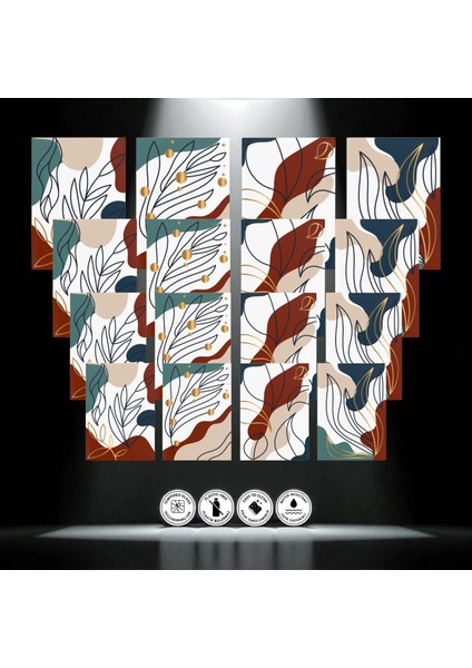 :temperli Cam Dörtlü Set Tablo, Tablo, Dörtlü Tablo, Uv Baskı, Cam Tablo, 4’lü Set, CDT002