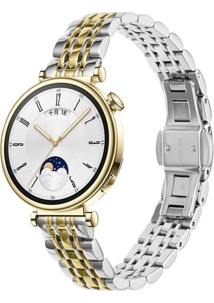 Huawei Watch Gt 6 41mm Gt 5 41MM Gt 5 Pro 42MM Gt 4 41MM Uyumlu Çift Renk Paslanmaz Çelik Kordon