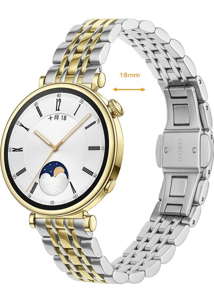 Huawei Watch Gt 6 41mm Gt 5 41MM Gt 5 Pro 42MM Gt 4 41MM Uyumlu Çift Renk Paslanmaz Çelik Kordon fiyatları