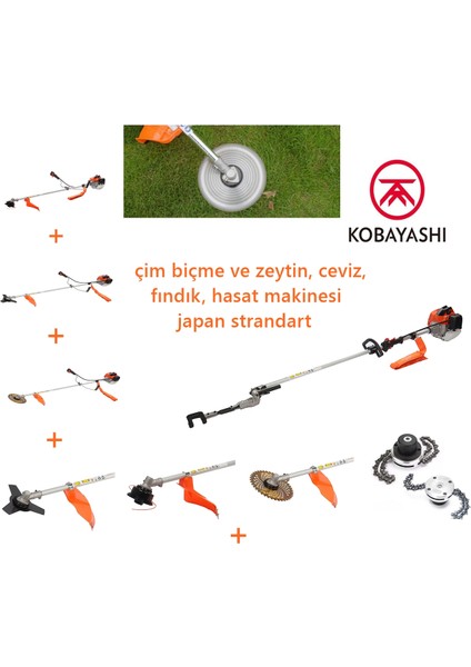 Kobayashı Yan Tırpan Zeytin, Ceviz, Fındık Hasat Makinesi 63CC 2 Yıl Garantili