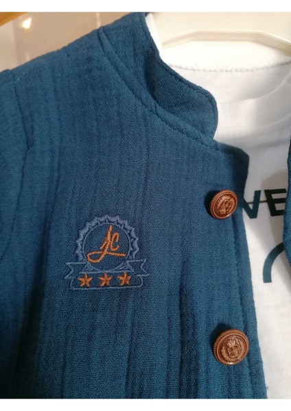 %100 Pamuk Çift Kat Müslin Erkek Bebek Takım modelleri