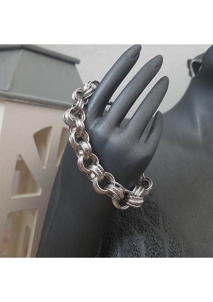 Çelik Bileklik Gümüş Renk Kalın Zincir fiyatları