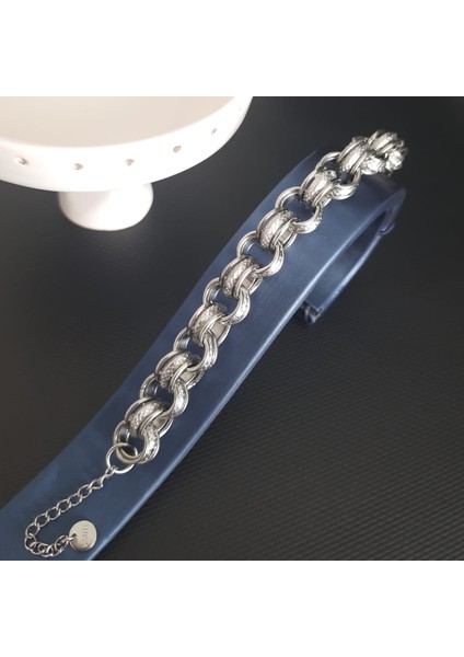 Çelik Bileklik Gümüş Renk Kalın Zincir fırsatları