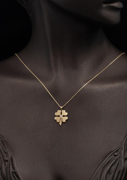 14 Ayar Altın Yonca Kolye fiyatları