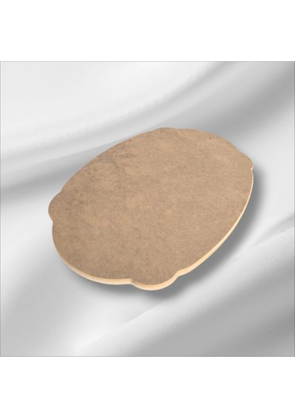 Ahşap Boyanabilir Oval Dalgalı Orta Boy Nişan Tepsisi-Sunumluk indirimleri