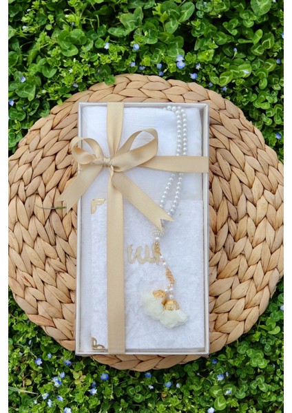 20 Adet Eşarplı Yasin Hediyelik Mevlid Seti Y201 Beyaz indirimleri