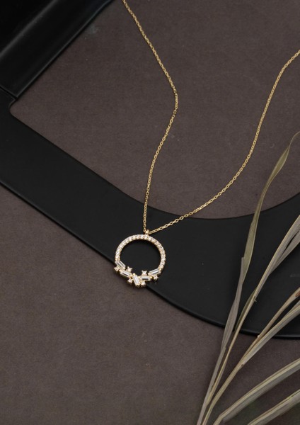 Bagetli Halka Altın Kolye 14 Ayar fırsatları