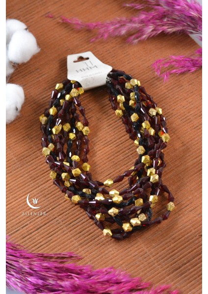 Renkli Boncuklu Kız Çocuk Kolyesi, Hediyelik-Günlük (10 Adet) fiyatları