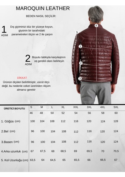 James Erkek Şişme Deri Mont