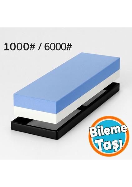 Çift Taraflı El Taşlama Profesyonel Bıçak El Aletleri Makas Şef Biley Bileme Taşı 1000/6000 Grit Kum