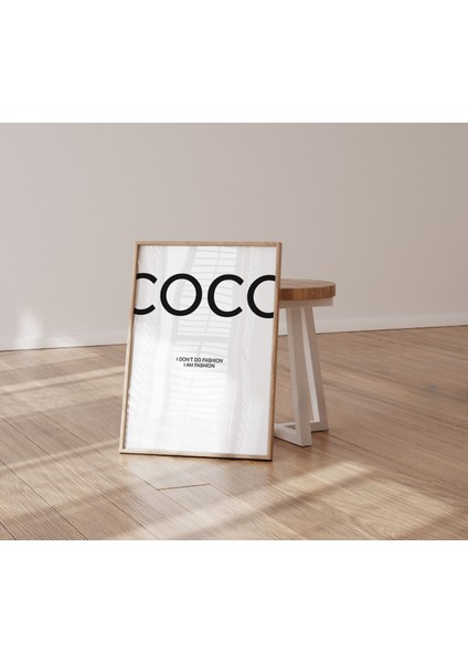(Çerçevesiz) Coco Poster, Siyah Beyaz Lüks Poster Moda Posteri, Ev Dekorasyonu, Oturma Odası Dekoru fiyatları