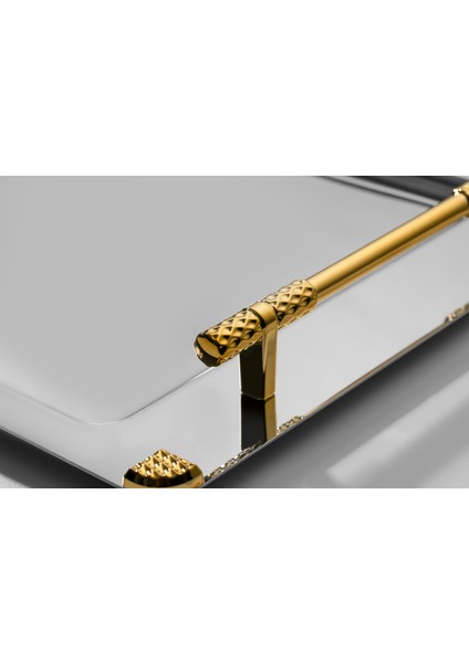 Paris Altın Saten 2'li Çelik Tepsi Seti modelleri