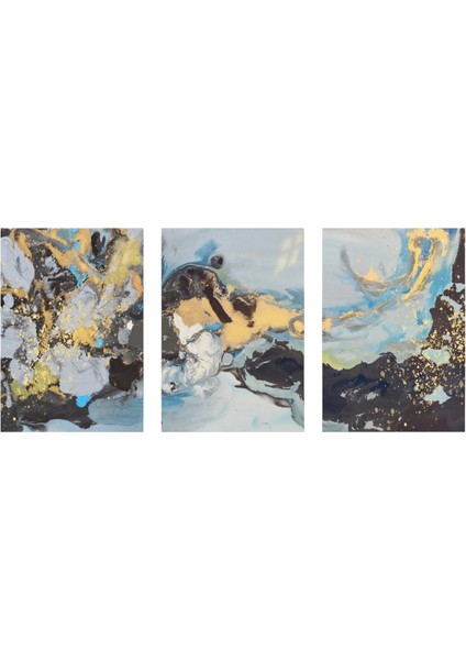 :temperli Cam Üçlü Set Tablo, Tablo, Üçlü Tablo, Uv Baskı, Cam Tablo, 3’lü Set, CUT020