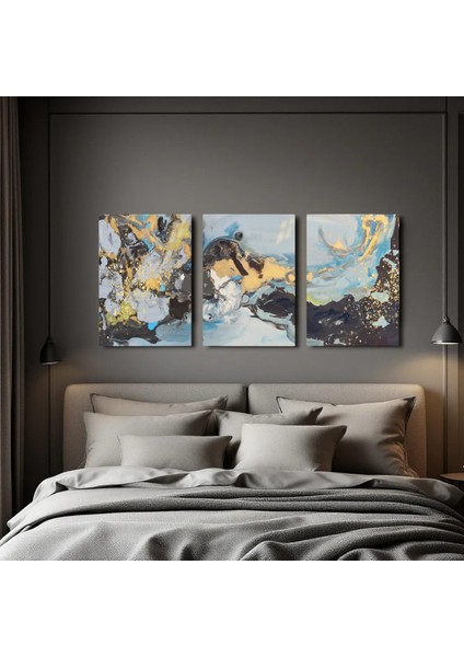 :temperli Cam Üçlü Set Tablo, Tablo, Üçlü Tablo, Uv Baskı, Cam Tablo, 3’lü Set, CUT020