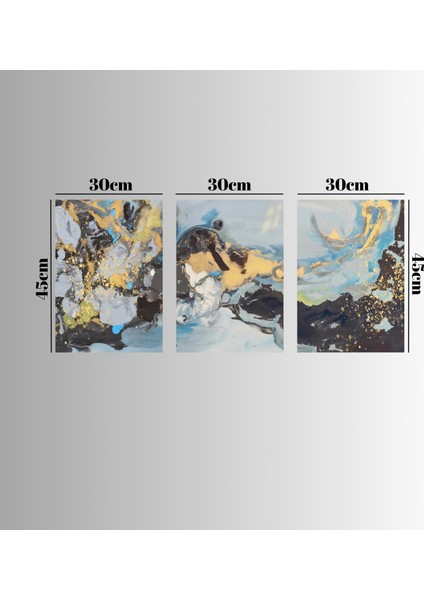 :temperli Cam Üçlü Set Tablo, Tablo, Üçlü Tablo, Uv Baskı, Cam Tablo, 3’lü Set, CUT020