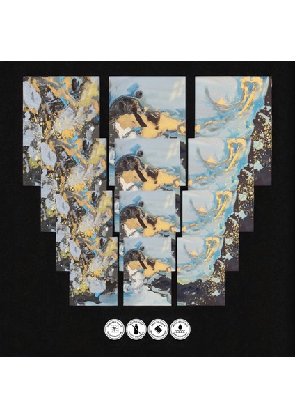 :temperli Cam Üçlü Set Tablo, Tablo, Üçlü Tablo, Uv Baskı, Cam Tablo, 3’lü Set, CUT020